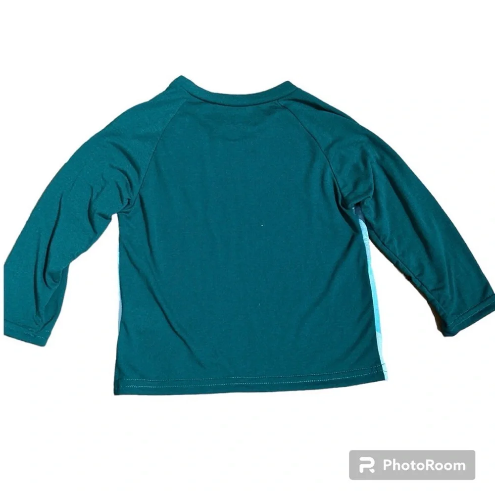 Disney Toddler Christmas Shirt Size 4 Green Long Sleeve Mickey Minnie Top